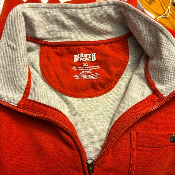 Duluth Souped-Up Waffle 1/4 Zip Mock in Red, Size 2XL - Picture 5 of 11